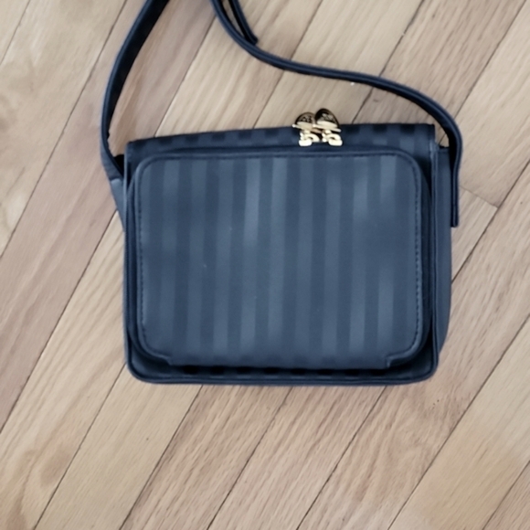 NINE West Navy Two Toned Striped Crossbody - Picture 5 of 9